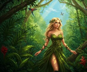 the tale of the feral princess fairy tale illustration