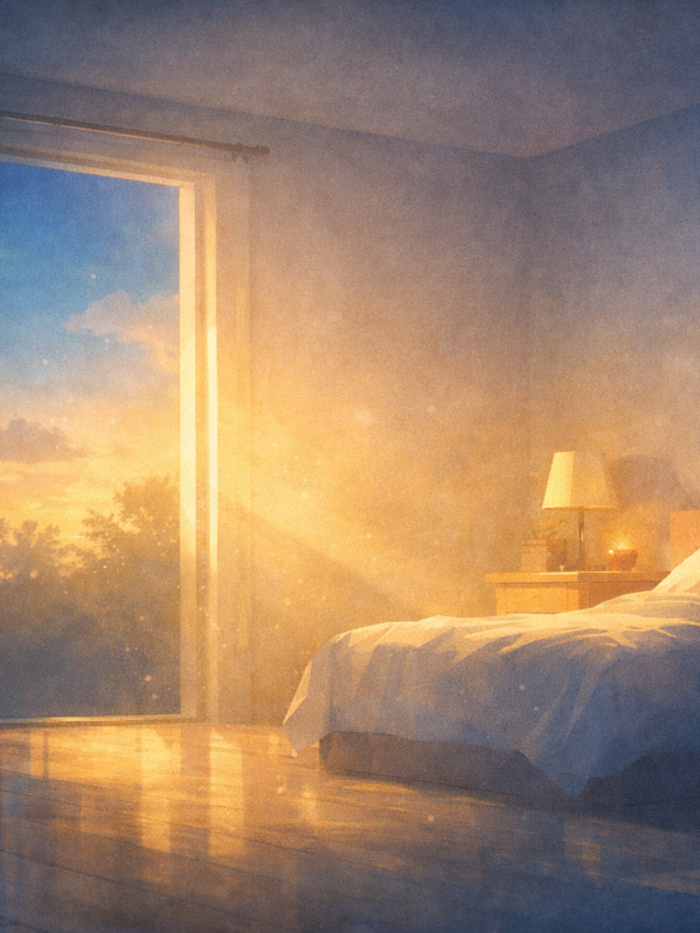 A calm dreamy morning scene showing the gentle arrival of Monday.